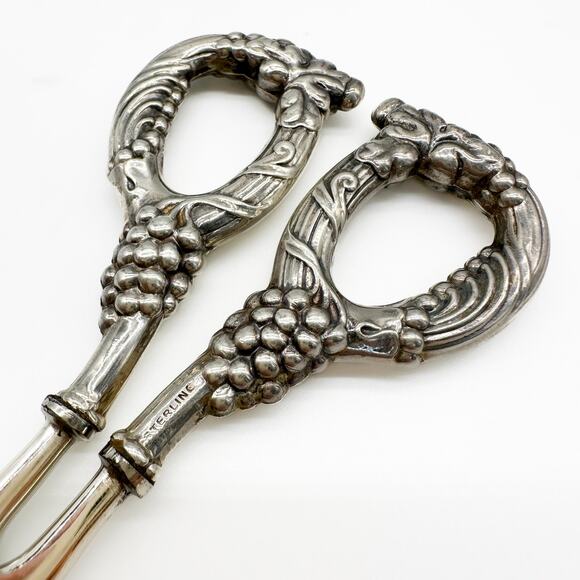 Antique Sterling Silver Grape Shears – Hans Jensen Danish Design by Voss Cut Co. - Picture 3 of 13